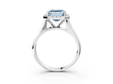 White gold Fancy Blue Asscher  Cut Halo Solitaire Engagement Ring with Square Band and Four-Prong Setting_80