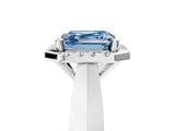 White gold Fancy Blue Asscher  Cut Halo Solitaire Engagement Ring with Square Band and Four-Prong Setting_89