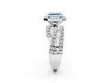 White gold Fancy Blue Asscher  Cut Halo Split Shank Prong Setting Ring_27