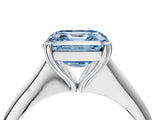 White gold Fancy Blue Asscher Cut Solitaire Diamond Ring with Six-Prong Setting and Classic Band_38