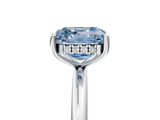White gold Fancy Blue Asscher  Cut Solitaire Engagement Ring with Four-Prong Setting and Classic Band_22
