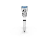 White gold Fancy Blue Asscher Cut Solitaire Milgrain Leaf Band with Prong Setting_14