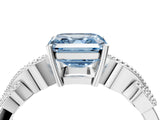 White gold Fancy Blue Asscher Cut Solitaire Milgrain Leaf Band with Prong Setting_16