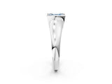 White gold Fancy Blue Asscher Cut Solitaire Tension Set Diamond Ring with Split Shank Band_14