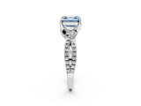 White gold Fancy Blue Asscher Cut Solitaire Twist Pave Diamond Engagement Ring with Prong Setting_14