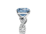 White gold Fancy Blue Asscher Cut Solitaire Twisted Pave Band with Four-Prong Setting_20