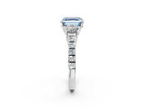White gold Fancy Blue Asscher  Cut Three-Stone Diamond Pave Band with Prong Setting_54