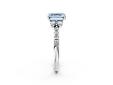 White gold Fancy Blue Asscher  Diamond Three-Stone Pave Band with Four-Prong Setting_19