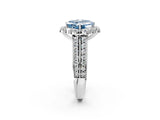 White gold Fancy Blue Asscher  Halo Diamond Engagement Ring with Split Shank and Prong Setting_48