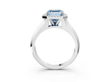 White gold Fancy Blue Asscher  Halo Diamond Ring with Cathedral Band and Four-Prong Setting_49