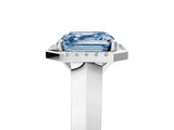 White gold Fancy Blue Asscher  Halo Diamond Ring with Cathedral Band and Four-Prong Setting_51