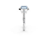 White gold Fancy Blue Asscher  Halo Pavé Diamond Engagement Ring with Bezel Setting_31