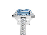 White gold Fancy Blue Asscher  Halo Pavé Diamond Engagement Ring with Bezel Setting_34