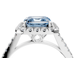 White gold Fancy Blue Asscher  Halo Pavé Diamond Engagement Ring with Four-Prong Setting_7
