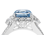 White gold Fancy Blue Asscher  Halo Split Shank Diamond Engagement Ring with Prong Setting_21