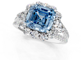White gold Fancy Blue Asscher  Halo Split Shank Diamond Engagement Ring with Prong Setting_23