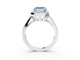White gold Fancy Blue Asscher  Halo Split Shank Diamond Ring with Four-Prong Setting_20