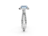 White gold Fancy Blue Asscher  Halo Split Shank Diamond Ring with Pavé Setting_57
