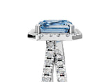 White gold Fancy Blue Asscher  Halo Split Shank Diamond Ring with Pavé Setting_60