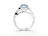 White gold Fancy Blue Asscher  Halo Split Shank Pave Diamond Ring with Four-Prong Setting_50