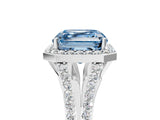 White gold Fancy Blue Asscher  Halo Split Shank Pave Diamond Ring with Four-Prong Setting_51