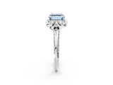 White gold Fancy Blue Asscher  Halo Split Shank Pave Diamond Ring with Petal Prong Setting_34