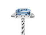 White gold Fancy Blue Asscher  Halo Twisted Band Four-Prong Diamond Ring_5