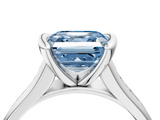 White gold Fancy Blue Asscher  Solitaire Bezel-Set Diamond Ring with Channel-Set Band_22