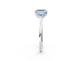 White gold Fancy Blue Asscher  Solitaire Cathedral Diamond Ring with Six-Prong Setting_19