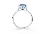 White gold Fancy Blue Asscher  Solitaire Cathedral Diamond Ring with Six-Prong Setting_19