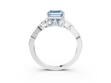 White gold Fancy Blue Asscher  Solitaire Celtic Knot Engagement Ring with Four-Prong Setting_54