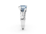 White gold Fancy Blue Asscher  Solitaire Channel-Set Split Shank Ring with Tension Prong Setting_5