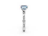 White gold Fancy Blue Asscher  Solitaire Diamond Ring with Channel-Set Baguette Band and Four-Prong Setting_19