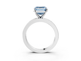 White gold Fancy Blue Asscher  Solitaire Diamond Ring with Channel-Set Baguette Band and Four-Prong Setting_20