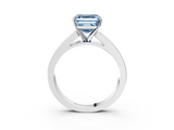 White gold Fancy Blue Asscher  Solitaire Diamond Ring with Channel-Set Band and Four-Prong Setting_23