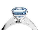 White gold Fancy Blue Asscher  Solitaire Diamond Ring with Channel-Set Band and Four-Prong Setting_24