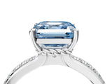 White gold Fancy Blue Asscher  Solitaire Diamond Ring with Channel Set Band and Six-Prong Setting_51