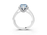White gold Fancy Blue Asscher  Solitaire Diamond Ring with Pave Band and Six-Prong Setting_50