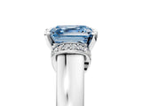 White gold Fancy Blue Asscher  Solitaire Diamond Ring with Pave Band and Six-Prong Setting_52