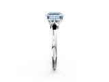 White gold Fancy Blue Asscher  Solitaire Diamond Ring with Six-Prong Setting on a Classic Band_50