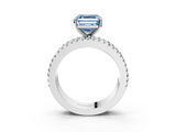 White gold Fancy Blue Asscher  Solitaire Diamond with Pave and Channel Set Band_20