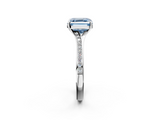 White gold Fancy Blue Asscher  Solitaire Pavé Band with Four-Prong Setting_19