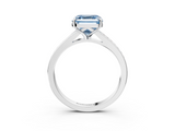 White gold Fancy Blue Asscher  Solitaire Pavé Band with Four-Prong Setting_20