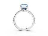 White gold Fancy Blue Asscher  Solitaire Pave Diamond Engagement Ring with Four-Prong Setting_3