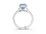 White gold Fancy Blue Asscher  Solitaire Pave Diamond Engagement Ring with Prong Setting_19