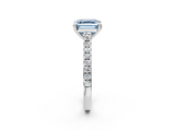 White gold Fancy Blue Asscher  Solitaire Pave Diamond Engagement Ring with Prong Setting_19