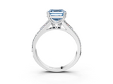 White gold Fancy Blue Asscher  Solitaire Pave Split Shank Engagement Ring with Six-Prong Setting_20