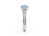 White gold Fancy Blue Asscher  Solitaire Pave Split Shank Engagement Ring with Six-Prong Setting_20