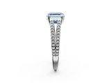 White gold Fancy Blue Asscher  Solitaire Split Shank Pavé Diamond Engagement Ring_36