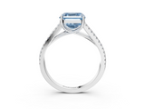 White gold Fancy Blue Asscher  Solitaire Split Shank Pavé Diamond Engagement Ring_37